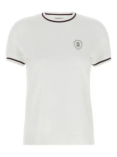 Brunello Cucinelli Embroidered-detail Cotton T-shirt