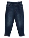 Brunello Cucinelli Embroidered Elasticated-waist Jeans In Blue