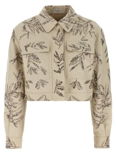 BRUNELLO CUCINELLI BRUNELLO CUCINELLI EMBROIDERED JACKET