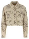 Brunello Cucinelli Embroidered Jacket In Gray