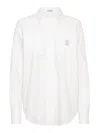 Brunello Cucinelli Cotton Shirt With Logo Embroidery