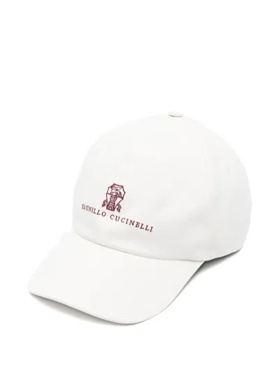 BRUNELLO CUCINELLI EMBROIDERED-LOGO BASEBALL CAP