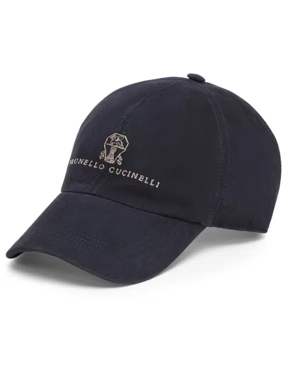 BRUNELLO CUCINELLI EMBROIDERED LOGO CAP