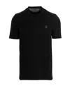 Brunello Cucinelli Cotton Jersey Crew Neck T-shirt With Logo Clothing In Black