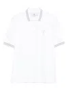 Brunello Cucinelli White Logo Polo Shirt In White