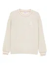 Brunello Cucinelli Embroidered-logo Sweater In Neutral