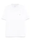Brunello Cucinelli Men Cotton Jersey Crew-neck T-shirt With Logo And Faux-layering In White