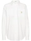 Brunello Cucinelli White Shirt With Classic Collar And Embroidered Logo On The Chest In Cotton Woman In White