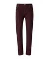Brunello Cucinelli Five-pocket Virgin Wool Flannel Trousers In Red