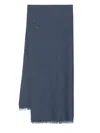 Brunello Cucinelli Embroidered Sequin Scarf In Blue