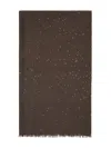 Brunello Cucinelli Sequin-embellished Scarf In Brown