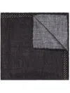 Brunello Cucinelli Silk Pocket Square In 黑色