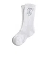 Brunello Cucinelli Embroidered Socks In White