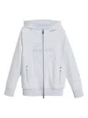 BRUNELLO CUCINELLI EMBROIDERED ZIPPED HOODIE