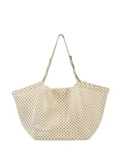Brunello Cucinelli Embroidered-panier Tote Bag In Neutral