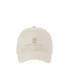Brunello Cucinelli Water-resistant Microfibre Embroidered Baseball Cap In White