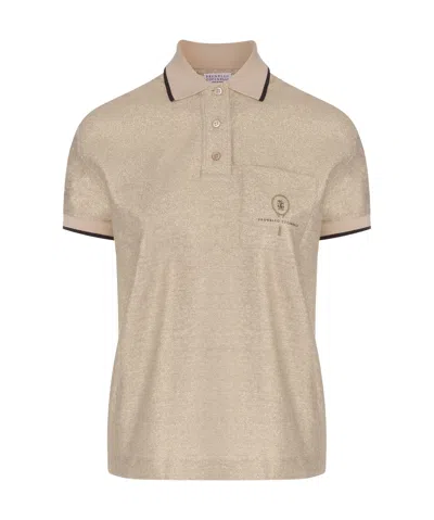 Brunello Cucinelli Embroidery Detail Polo Shirt In Red