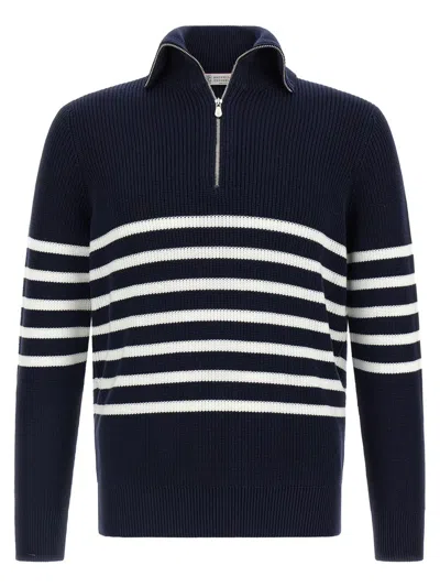BRUNELLO CUCINELLI BRUNELLO CUCINELLI ENGLISH HALF-RIBBED SWEATER
