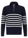 Brunello Cucinelli English Half-ribbed Sweater Sweaters And Cardigans Blue In Blue