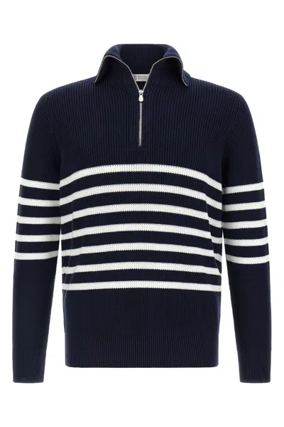 BRUNELLO CUCINELLI ENGLISH HALF-RIBBED SWEATER