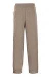 Brunello Cucinelli Knitted Trousers In Gray