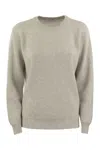 Brunello Cucinelli Women English Rib Cashmere Sweater With Monile