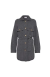 Brunello Cucinelli Ribbed Wool Belted Cardigan In Gray