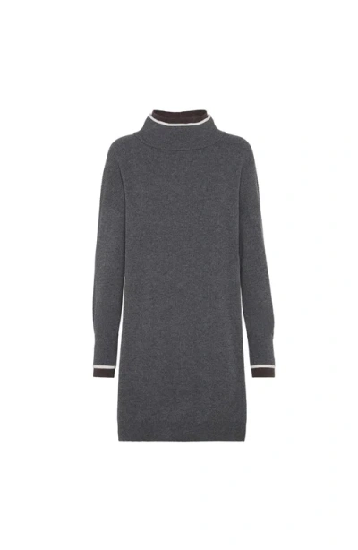BRUNELLO CUCINELLI BRUNELLO CUCINELLI ENGLISH RIB KNIT DRESS