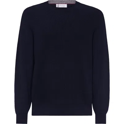 BRUNELLO CUCINELLI BRUNELLO CUCINELLI ENGLISH RIB KNIT SWEATER