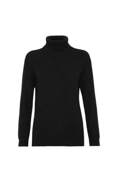 Brunello Cucinelli English Rib Knit Sweater In Black