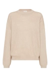 Brunello Cucinelli Ribbed Sweater In Cool Beige
