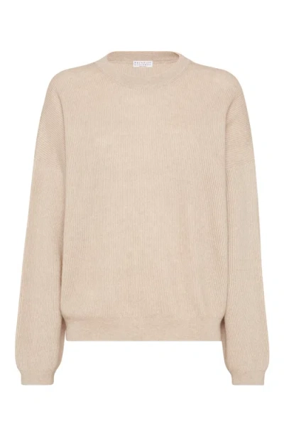 BRUNELLO CUCINELLI BRUNELLO CUCINELLI ENGLISH RIB KNIT SWEATER