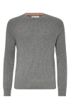 Brunello Cucinelli English Rib Knit Sweater In Dark Grey