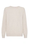 Brunello Cucinelli Sequinned Cable-knit Sweater In Oyster
