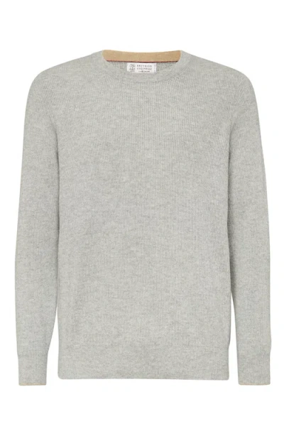 BRUNELLO CUCINELLI BRUNELLO CUCINELLI ENGLISH RIB KNIT SWEATER