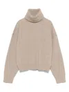 Brunello Cucinelli Women English Rib Turtle-neck Sweater In Neutral