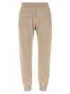 Brunello Cucinelli Ribbed Texture Elastic Waistband Trousers In Brown