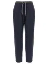 Brunello Cucinelli English Ribbed Trousers Pants Blue In Blue