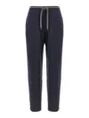 Brunello Cucinelli English Ribbed Trousers In Blue