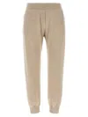 Brunello Cucinelli Ribbed Texture Elastic Waistband Trousers In Brown