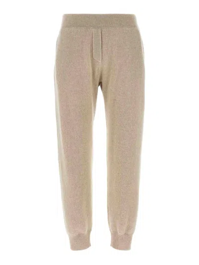 Brunello Cucinelli English Ribbed Trousers In Silver