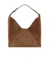 Brunello Cucinelli Engraved Logo Shoulder Bag In Brown