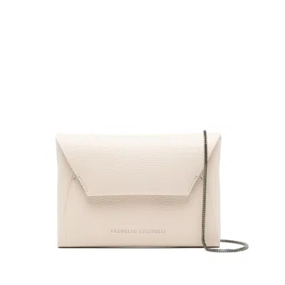 Brunello Cucinelli Envelope Chain-strap Mini Bag In Neutral