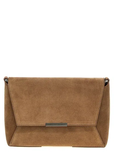 Brunello Cucinelli Envelope Crossbody Bag In Brown