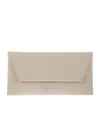 Brunello Cucinelli Envelope Leather Shoulder Bag In Nude