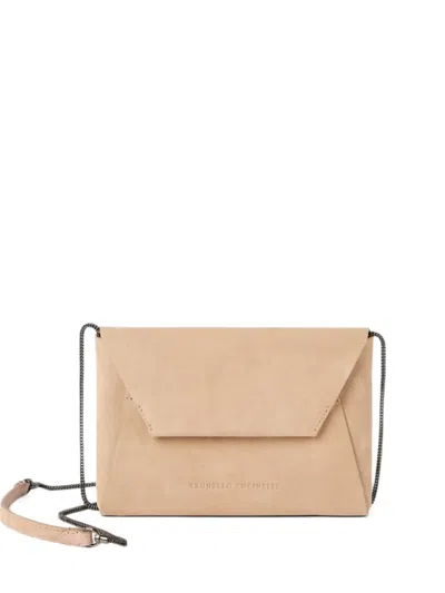 Brunello Cucinelli Envelope-style Leather Clutch Bag