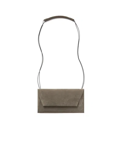 Brunello Cucinelli Suede Shoulder Bag In Green