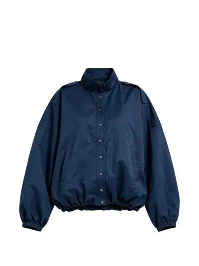 Brunello Cucinelli Epaulette-detail Bomber Jacket In Blue
