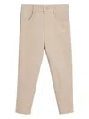 Brunello Cucinelli Equestrian Embroidered Trousers In Neutral