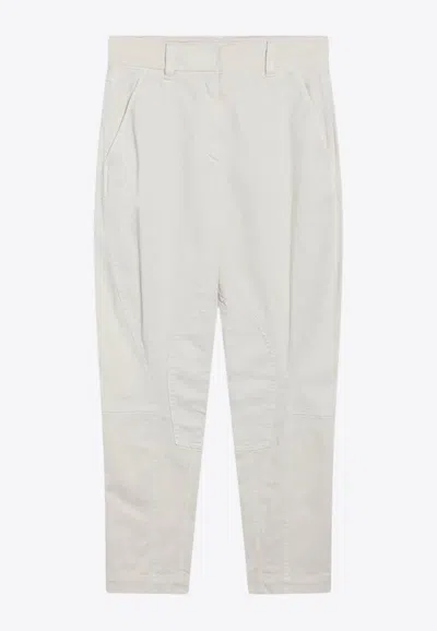 BRUNELLO CUCINELLI EQUESTRIAN PANTS WITH MONILI-EMBELLISHMENT